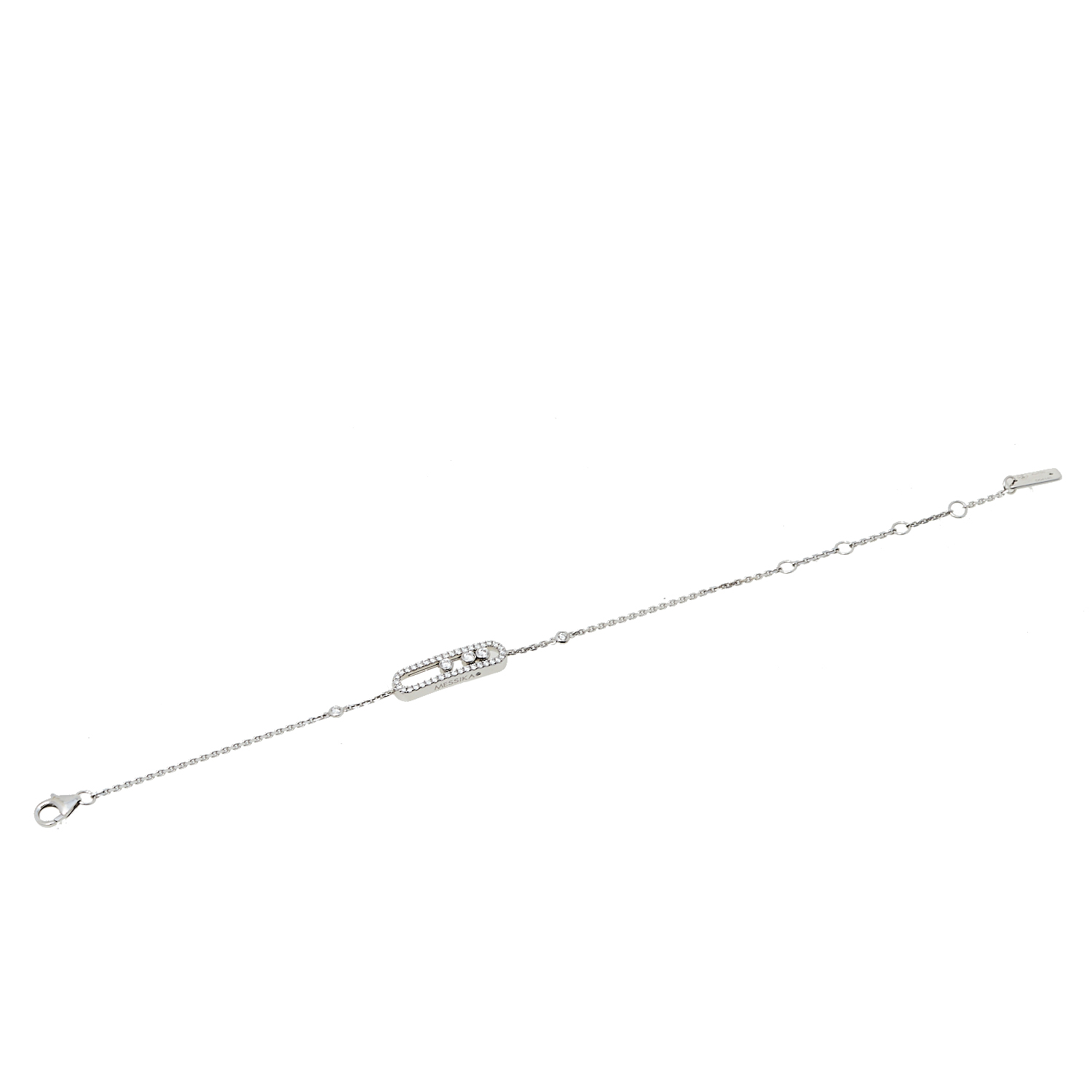 

Messsika Baby Move Pave Diamond 18K White Gold Bracelet