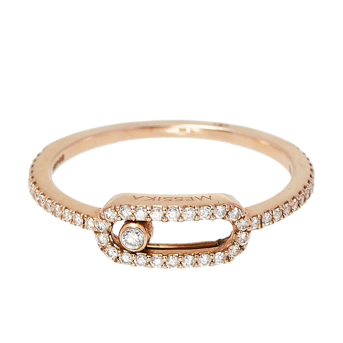 

Messika Move Uno Pave Diamond 18K Rose Gold Ring Size