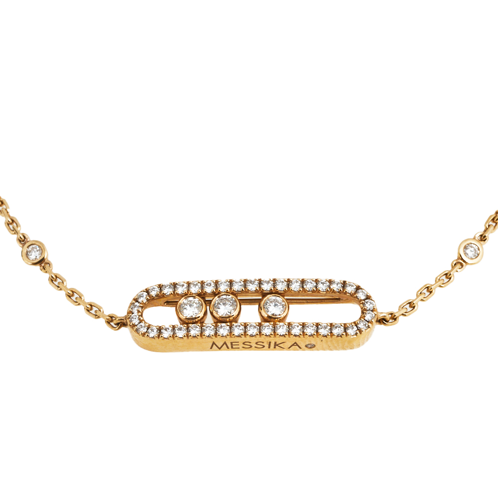 

Messika Baby Move Pave Diamond 18K Rose Gold Bracelet