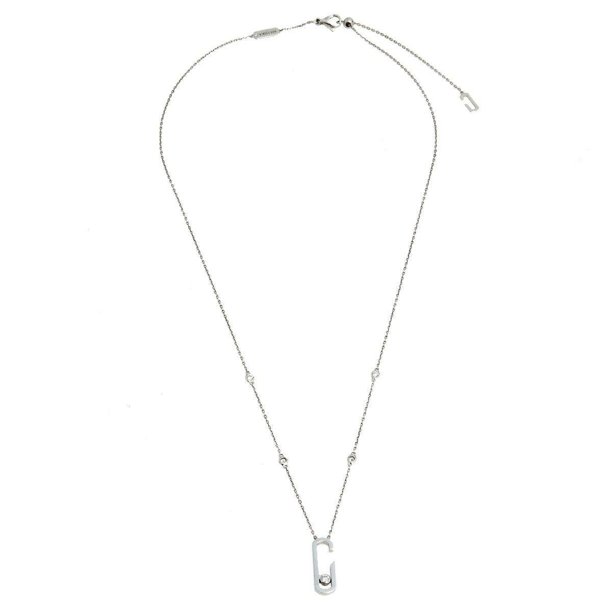 

Messika Move Addidction Diamond 18k White Gold Chain Necklace