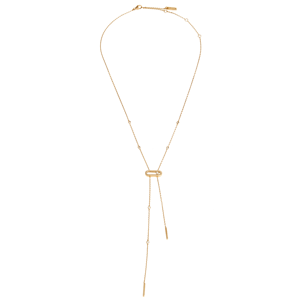 

Messika Move Classique Collier Tie Diamond 18k Rose Gold Necklace