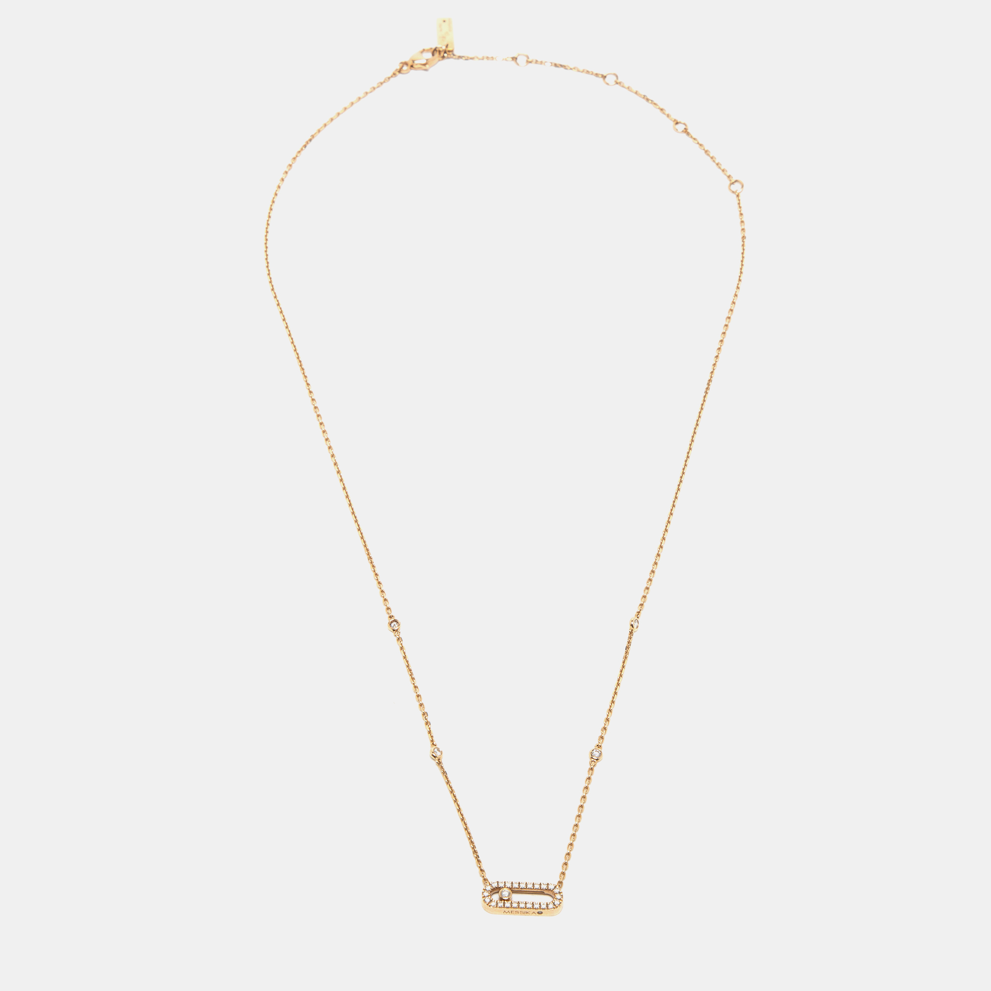 

Messika Move Uno Pave Diamond 18k Rose Gold Necklace