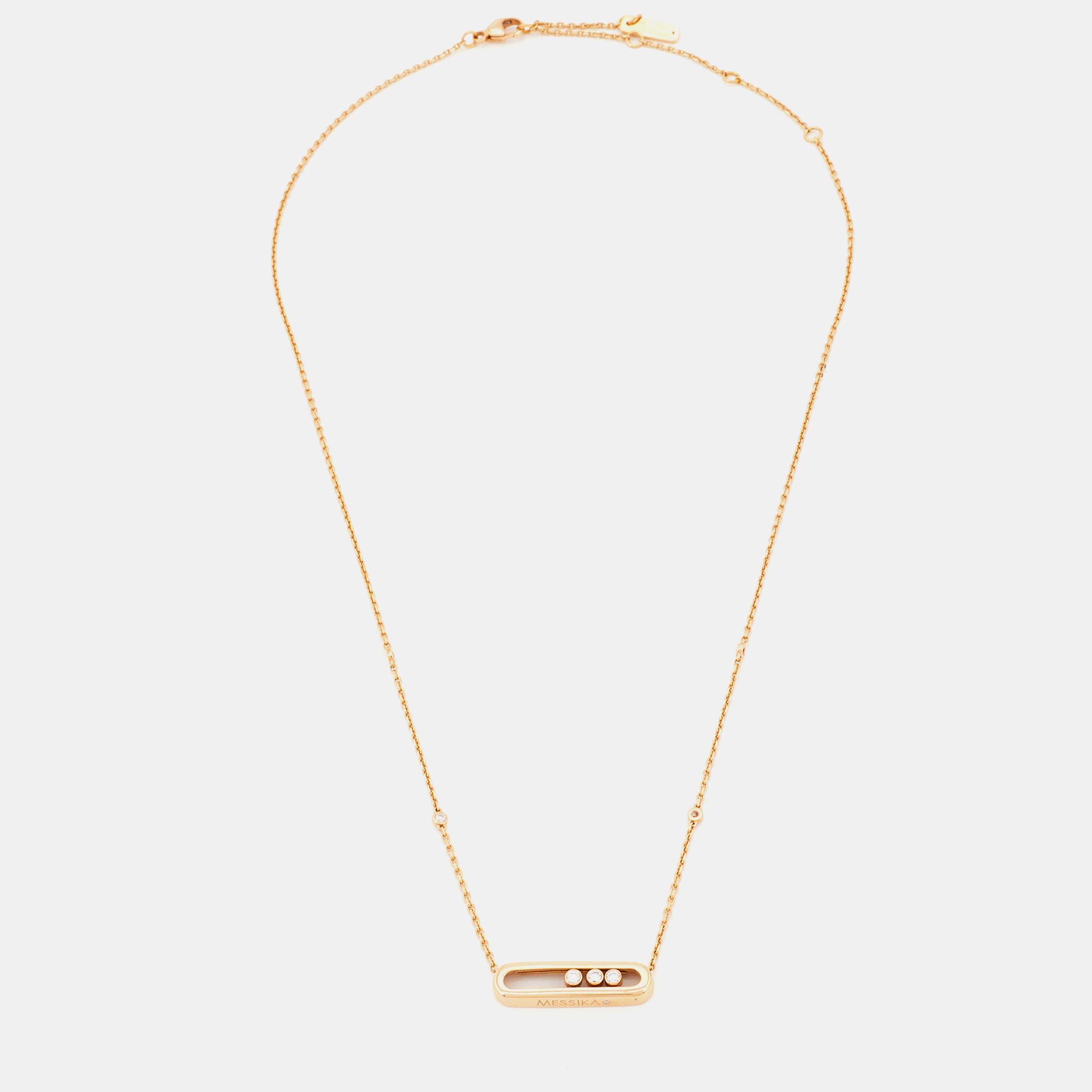 

Messika Baby Move Diamond 18k Rose Gold Chain Necklace