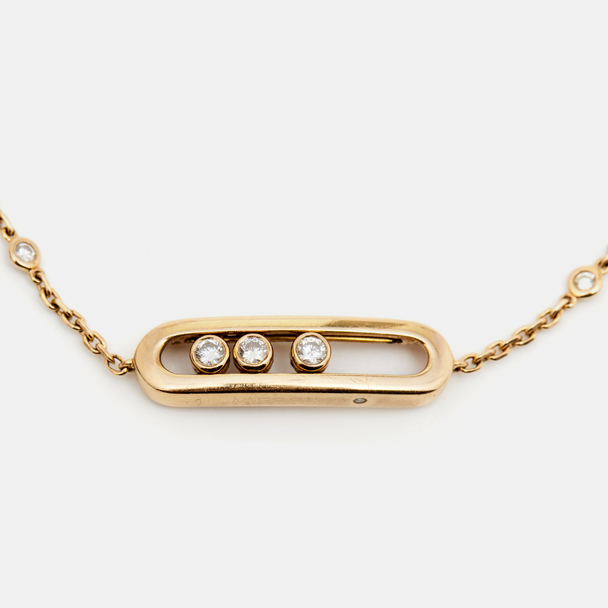 

Messika Baby Move Diamond 18k Rose Gold Link Bracelet