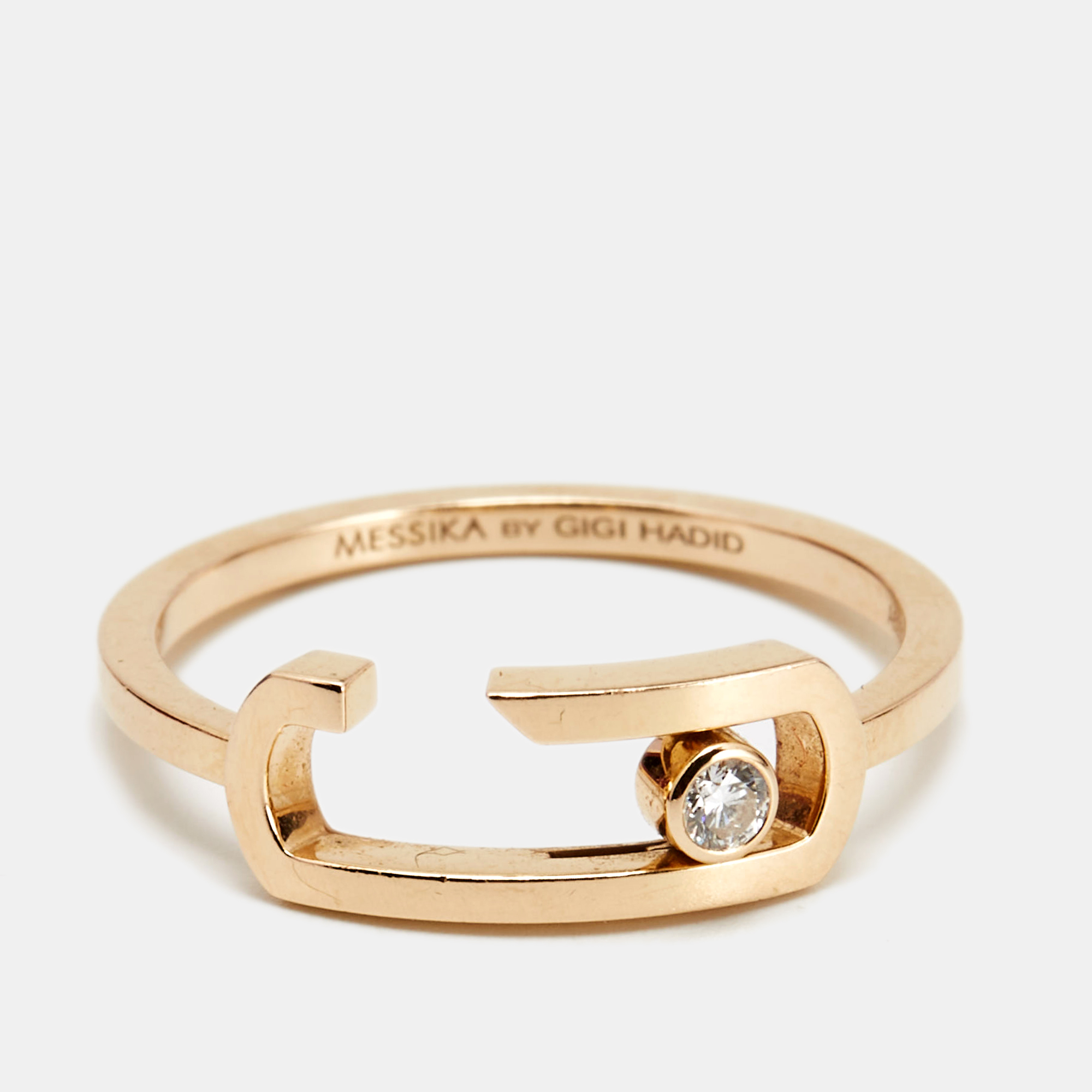 

Messika by Gigi Hadid Move Addiction Diamond 18k Rose Gold Ring Size