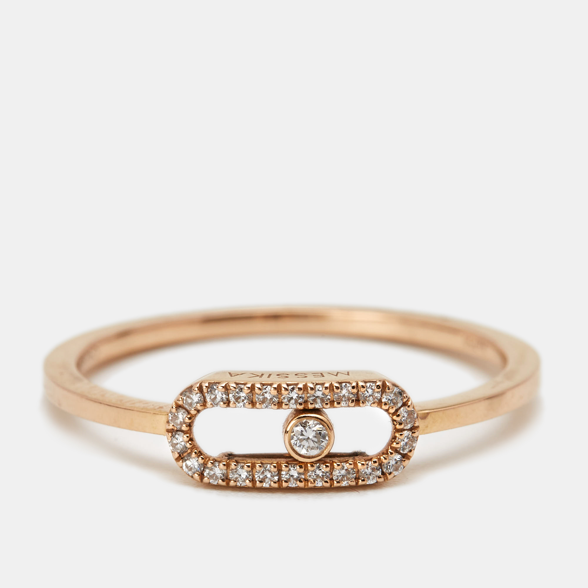 

Messika Move Uno Paved Diamond 18k Rose Gold Ring Size