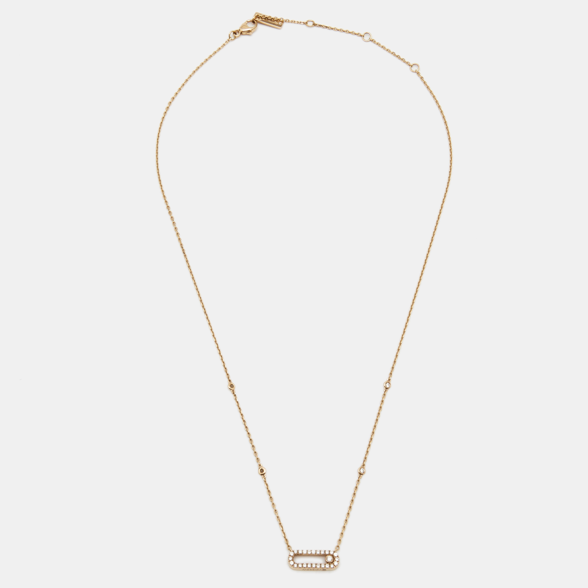 

Messika Move Uno Pave 18k Rose Gold Necklace