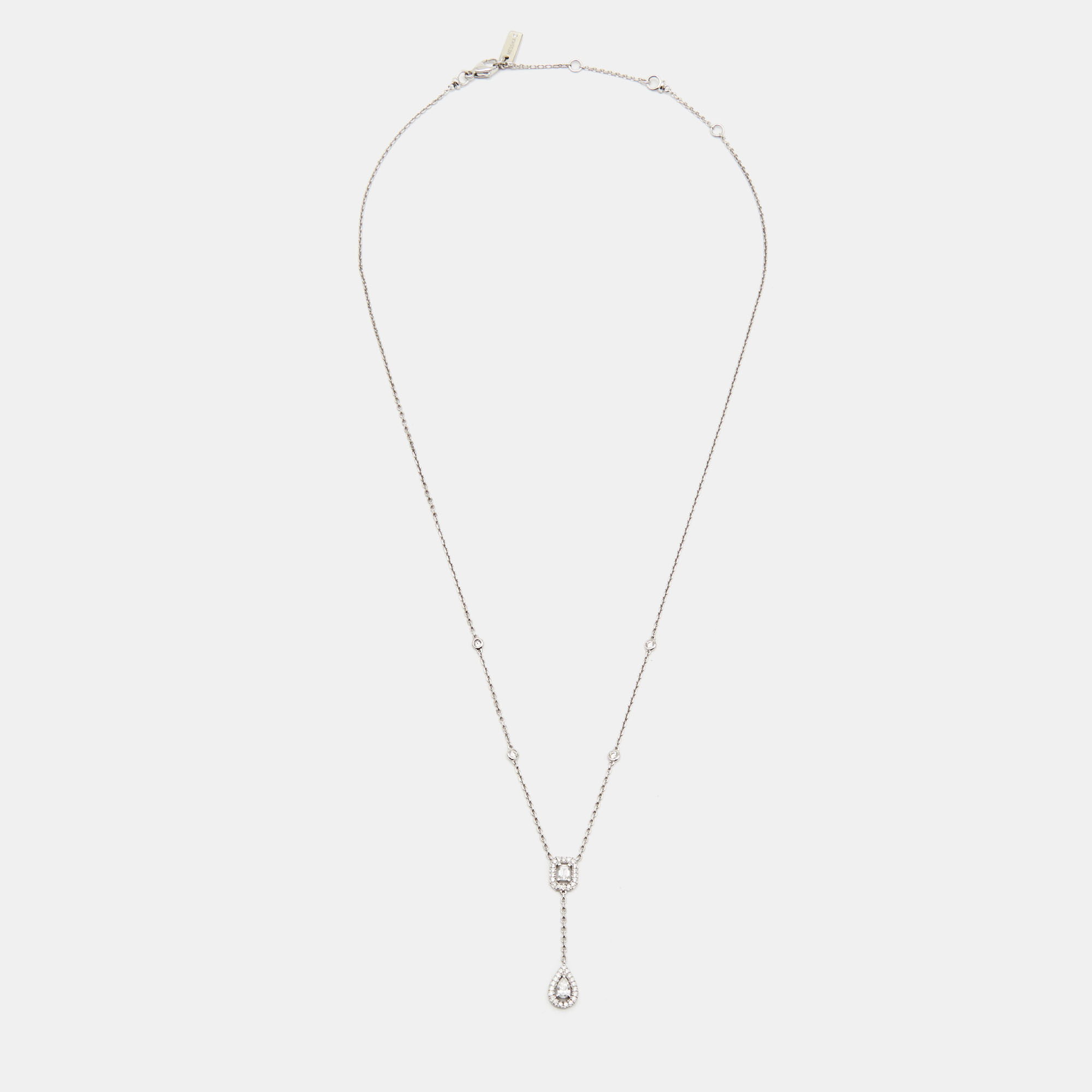 

Messika My Twin Tie Diamonds 18k White Gold Neckace