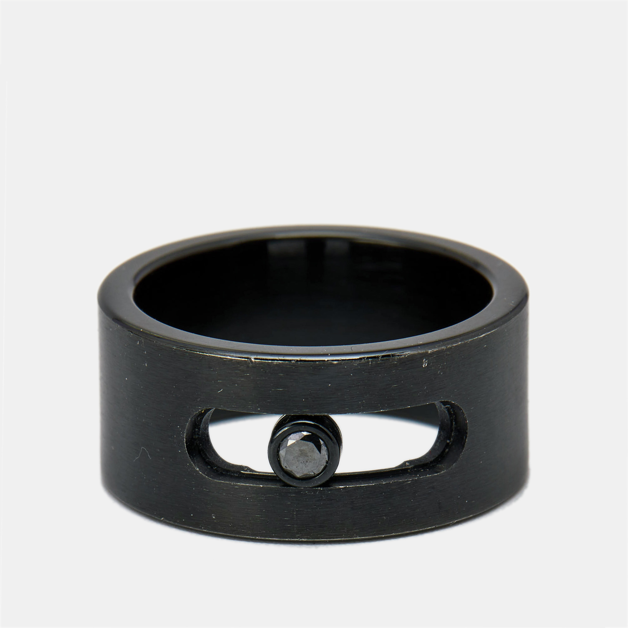 

Messika Move Titanium Black Diamond Band Ring Size