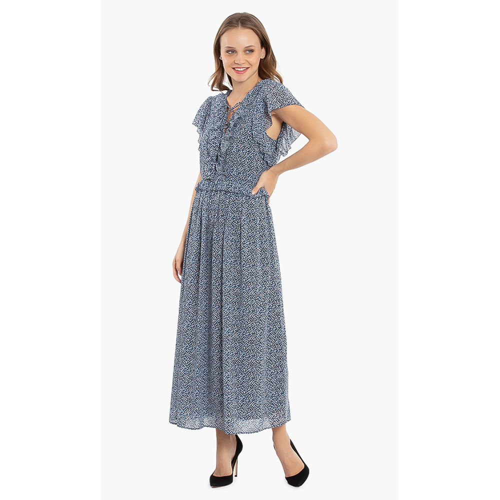 

Michael Kors Blue Lace Up Maxi Dress