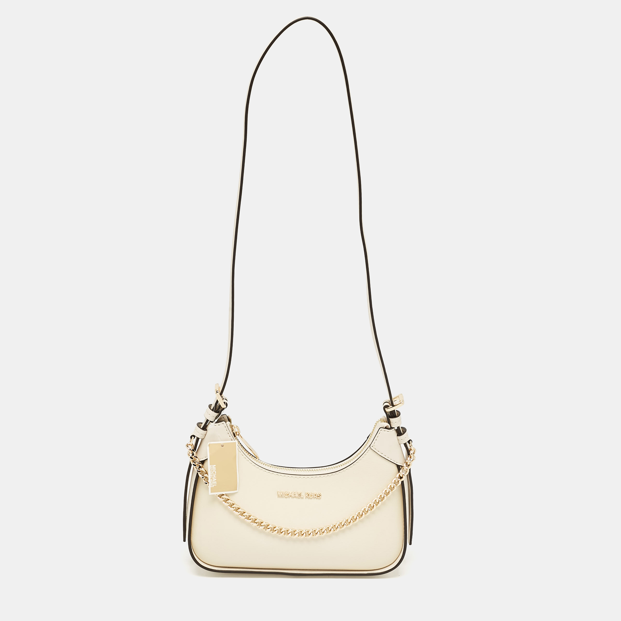 

Michael Kors Cream Leather Small Wilma Crossbody Bag