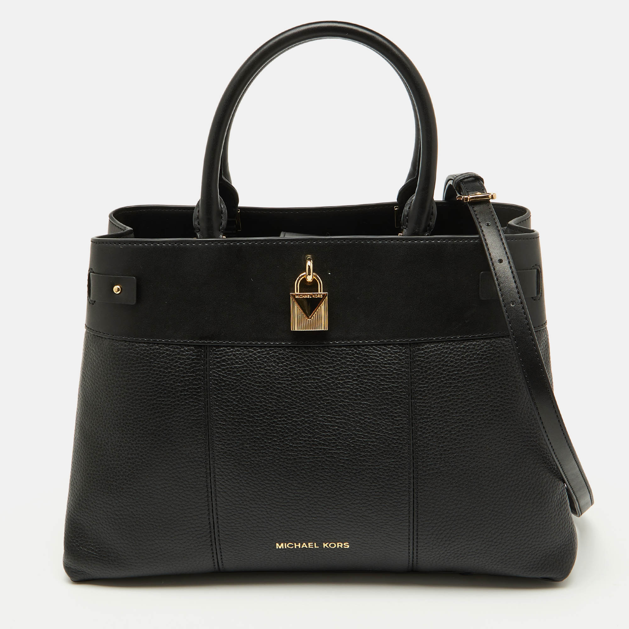 

Michael Kors Black Leather Large Gramercy Satchel