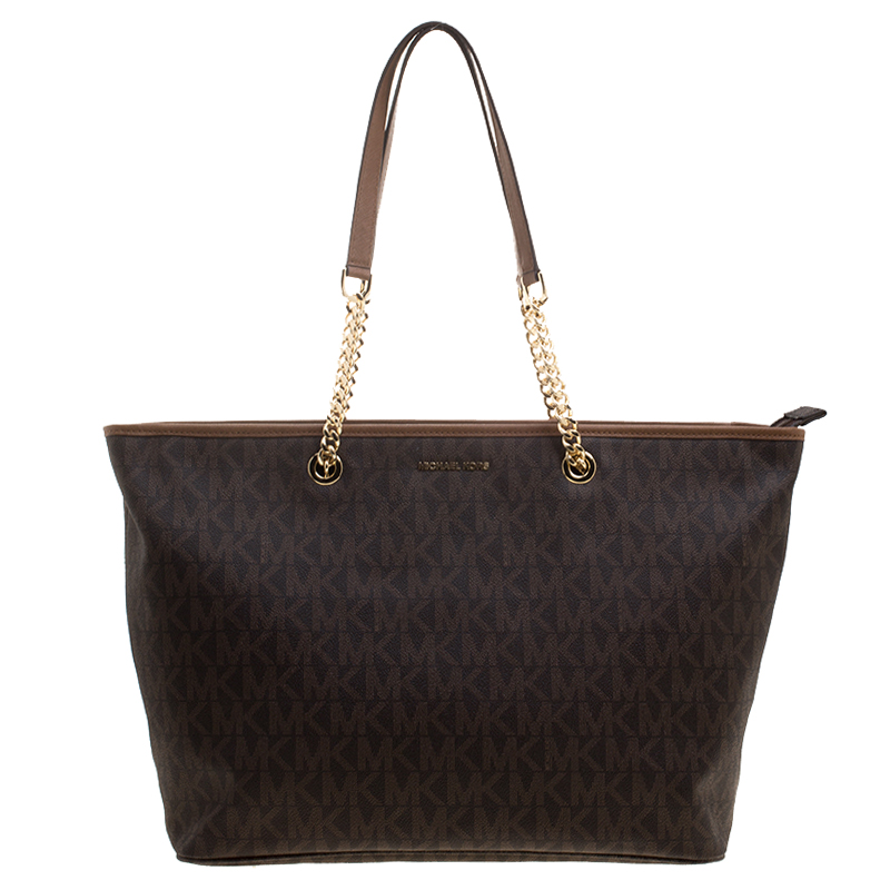 michael kors signature canvas tote