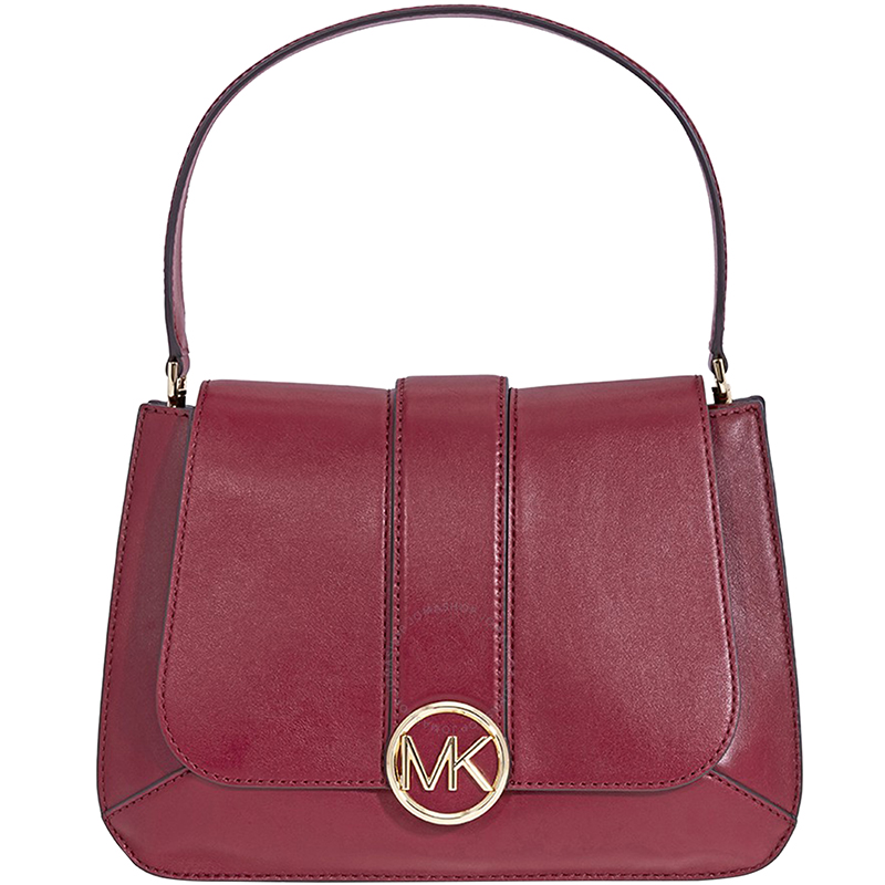 

MICHAEL Michael Kors Dark Red Leather Medium Lillie Shoulder Bag