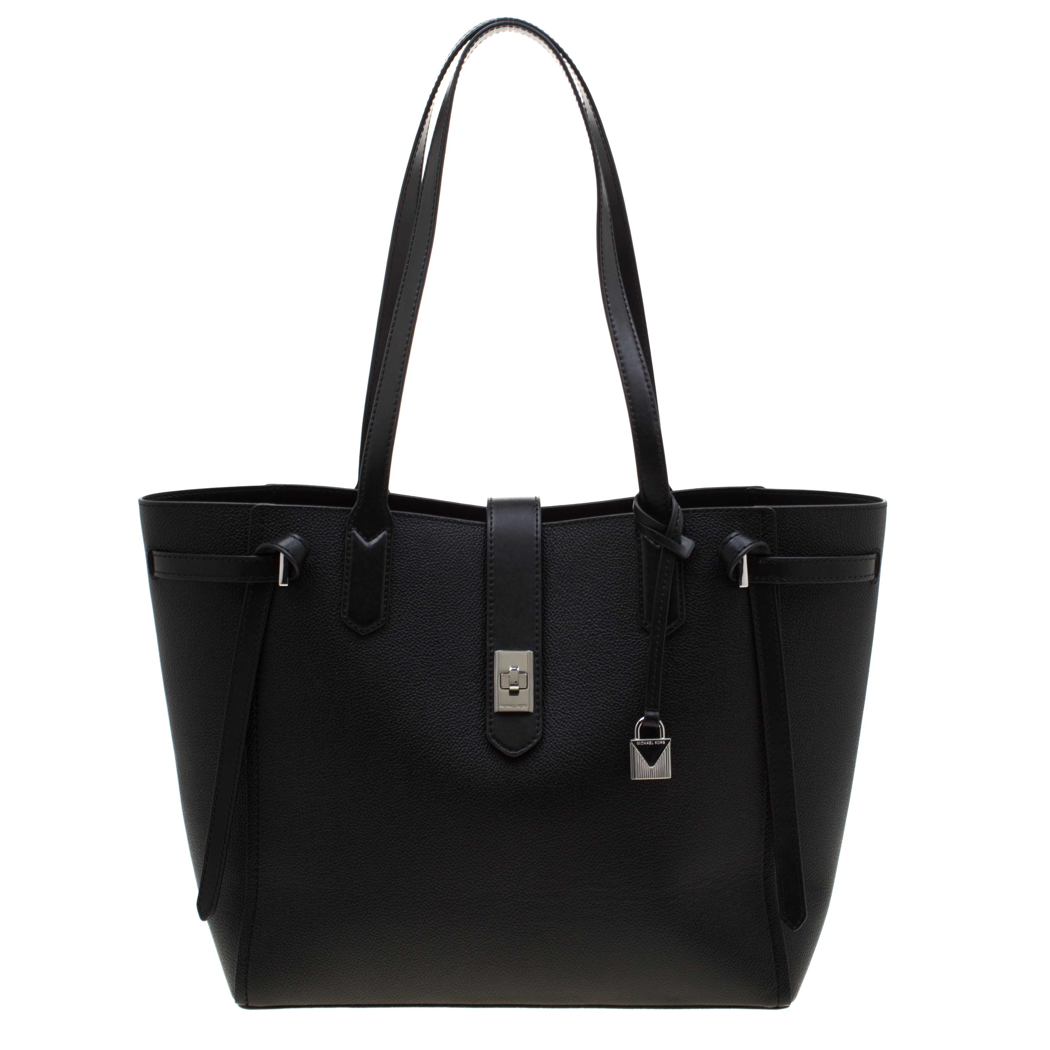 Michael Kors Black Leather Large Cassie Tote