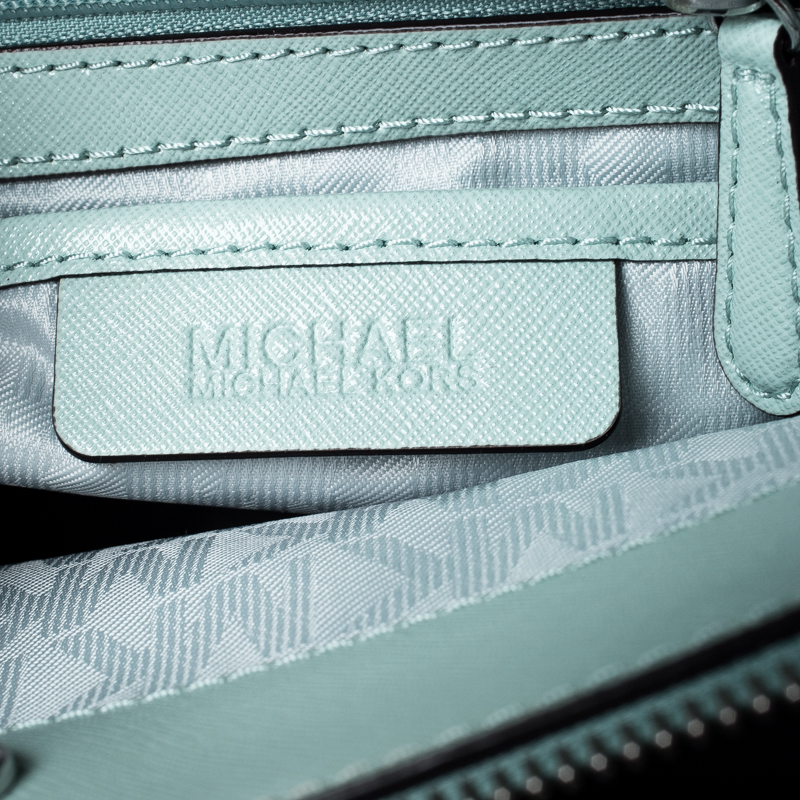 Michael Kors Michael Lime Green Leather Savannah Celadon Tote