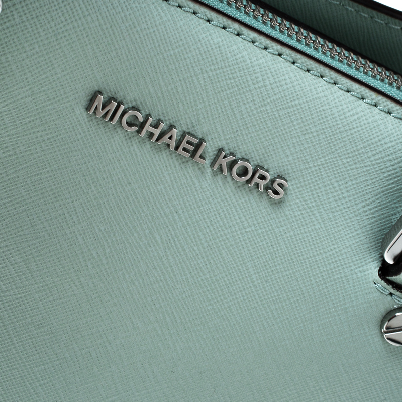 Michael Kors Michael Lime Green Leather Savannah Celadon Tote