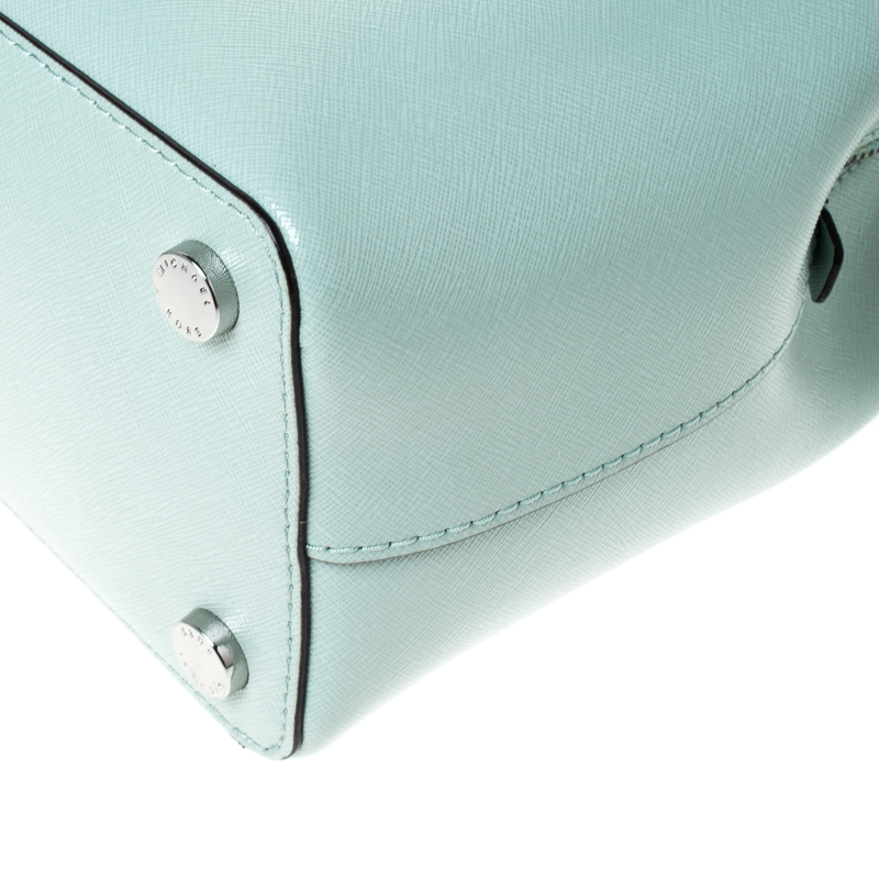 Michael Kors Michael Lime Green Leather Savannah Celadon Tote