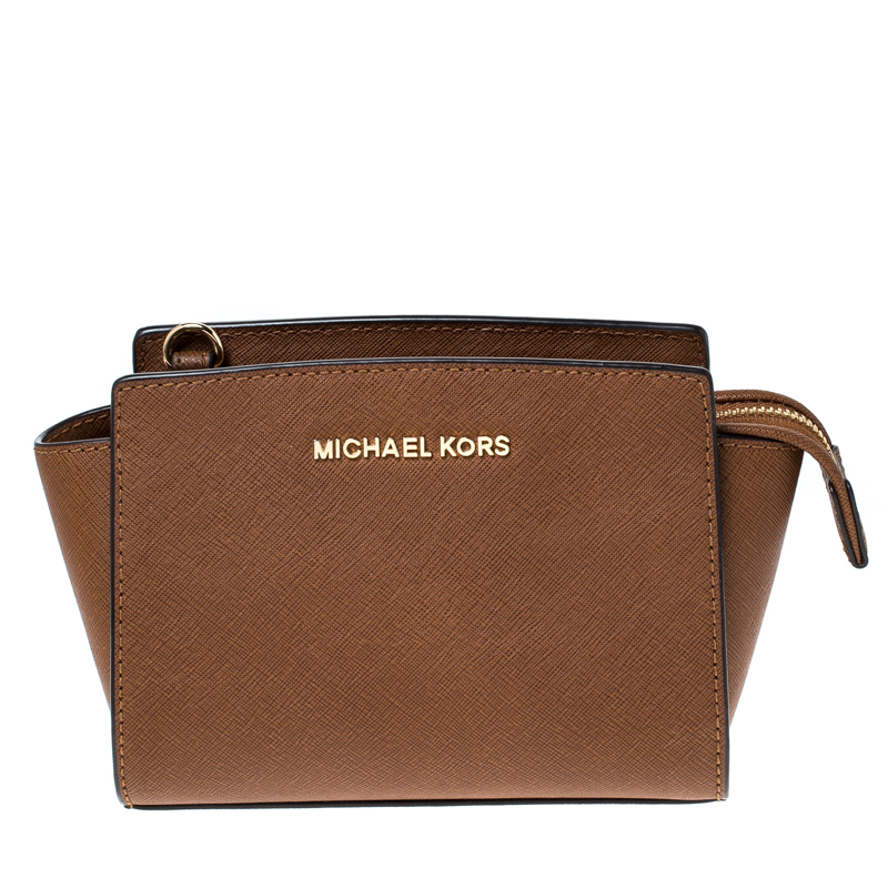 Michael Kors Brown Selma Mini Crossbody Bag