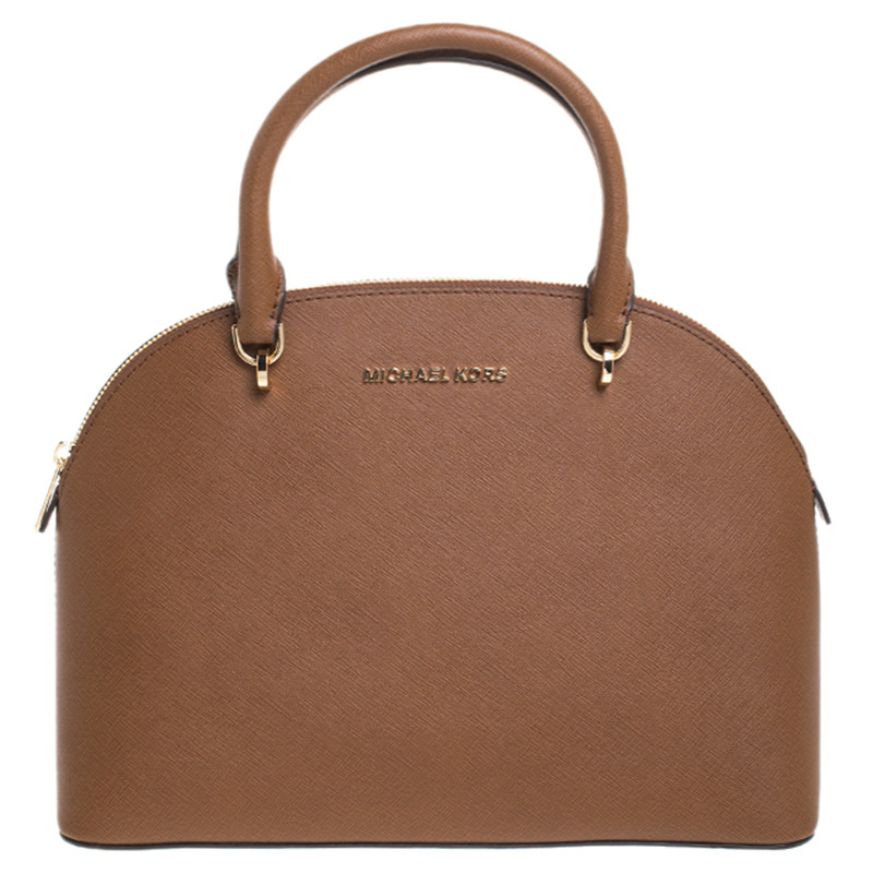 michael kors lg dome satchel leather