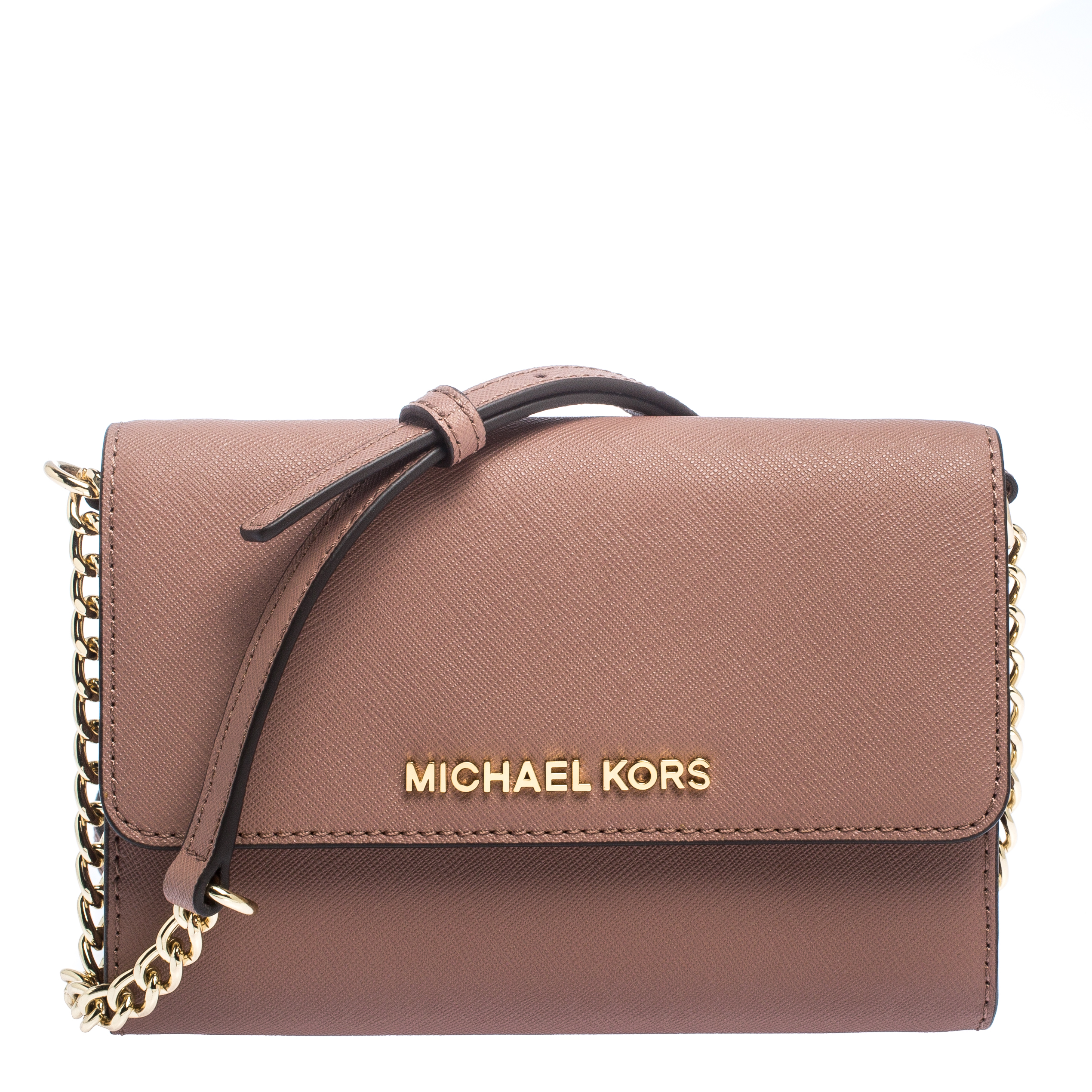 MICHAEL Michael Kors Women's Lea Small Flap Cross Body Bag - Vanilla/LT  Cream