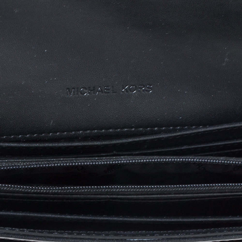 

Michael Kors Black Leather Fulton Flap Continental Wallet