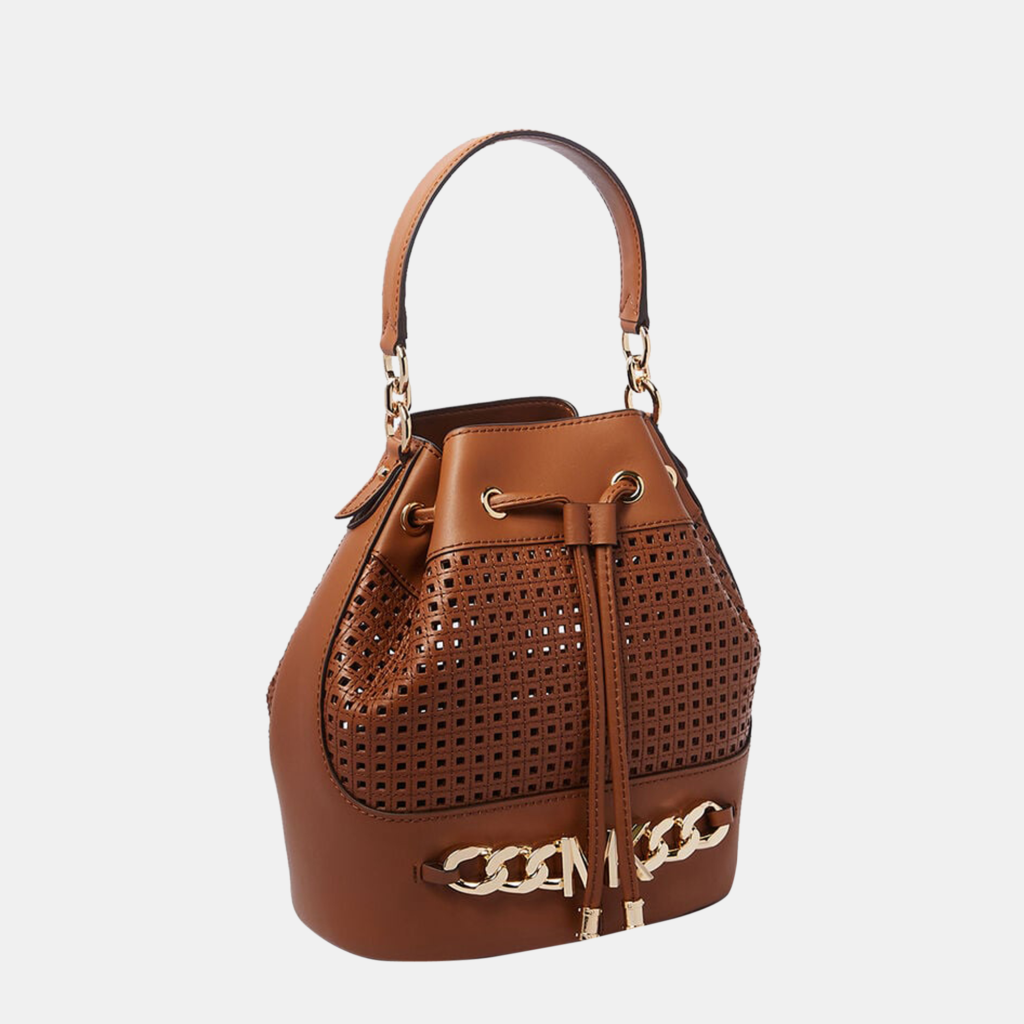 Pre-owned Michael Kors Brown - Leather - Medium Devon Bucket Shoulder Bag