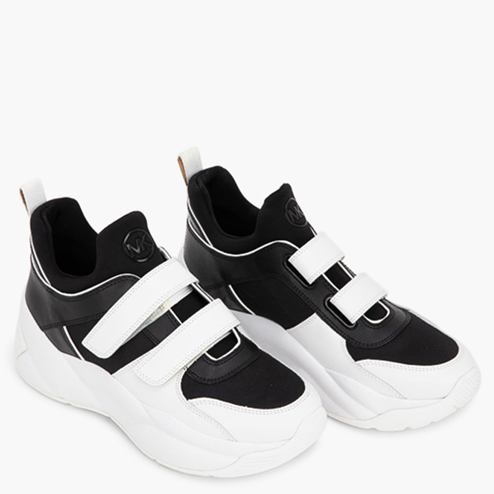

Michael Kors Black Leather and Canvas Kelly Trainer Sneakers Size EU  (Available for UAE Customers only