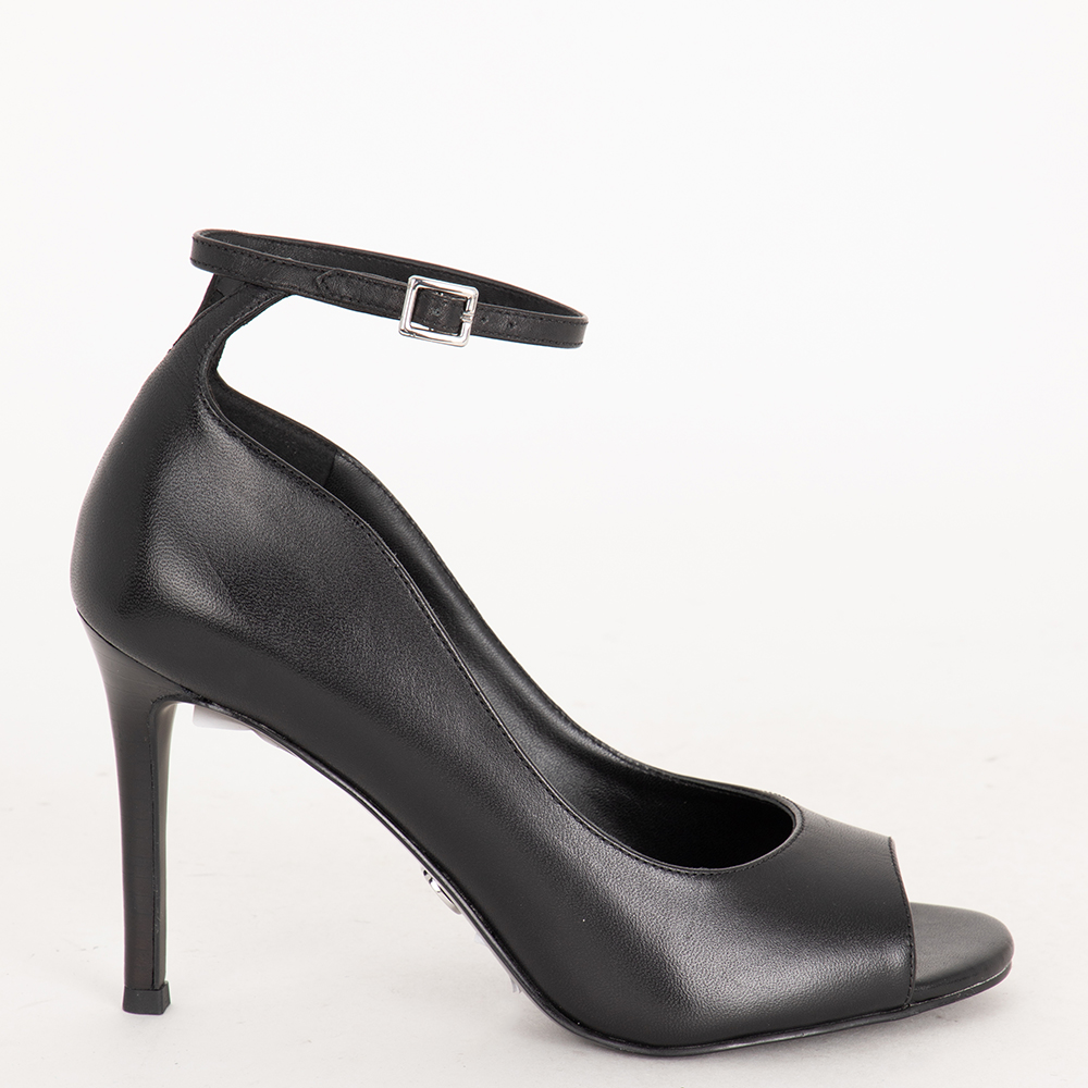 Michael Kors Black Leather Danielle Sandals Size EU 40