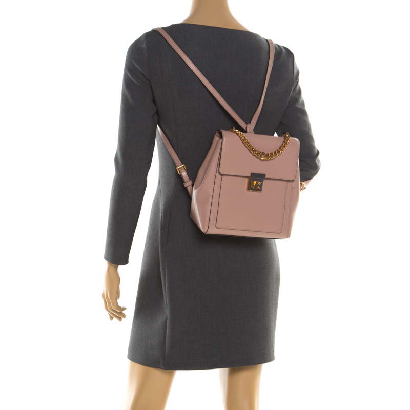 

Michael Kors Nude Pink Leather  Mindy Backpack
