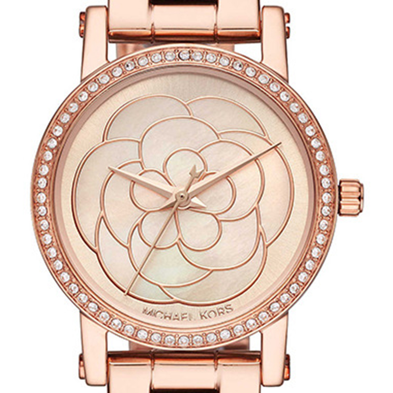

Michael Kors MOP Rose Gold Plated Steel Petite Norie MK3892 Women's Wristwatch, Pink