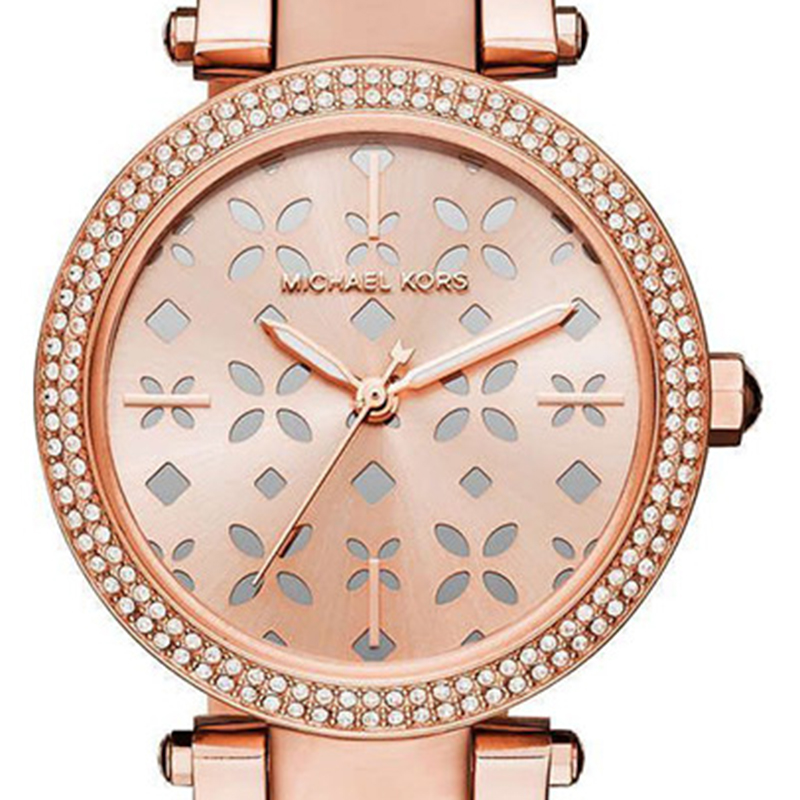 

Michael Kors Rose Gold Plated Steel Mini Parker MK6470 Women's Wristwatch, Pink