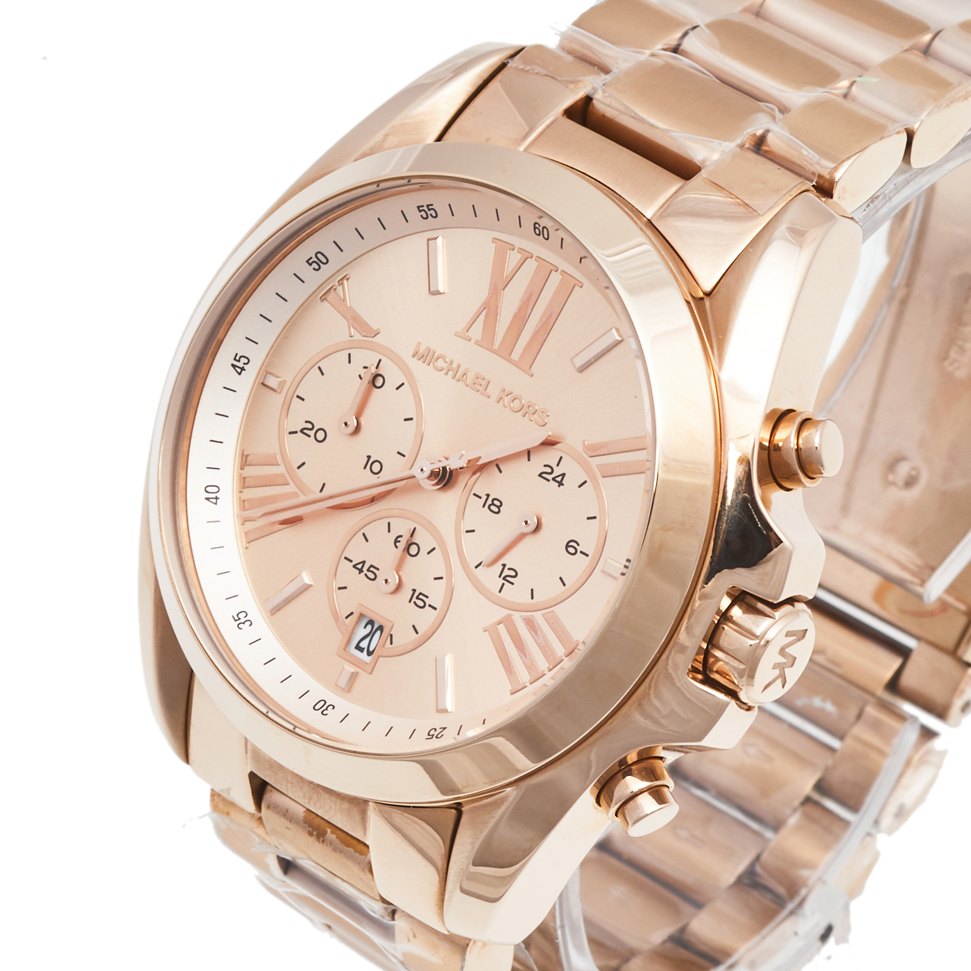 

Michael Kors Champagne Rose Gold Plated Stainless Steel Bradshaw MK-5503 Women's Wristwatch