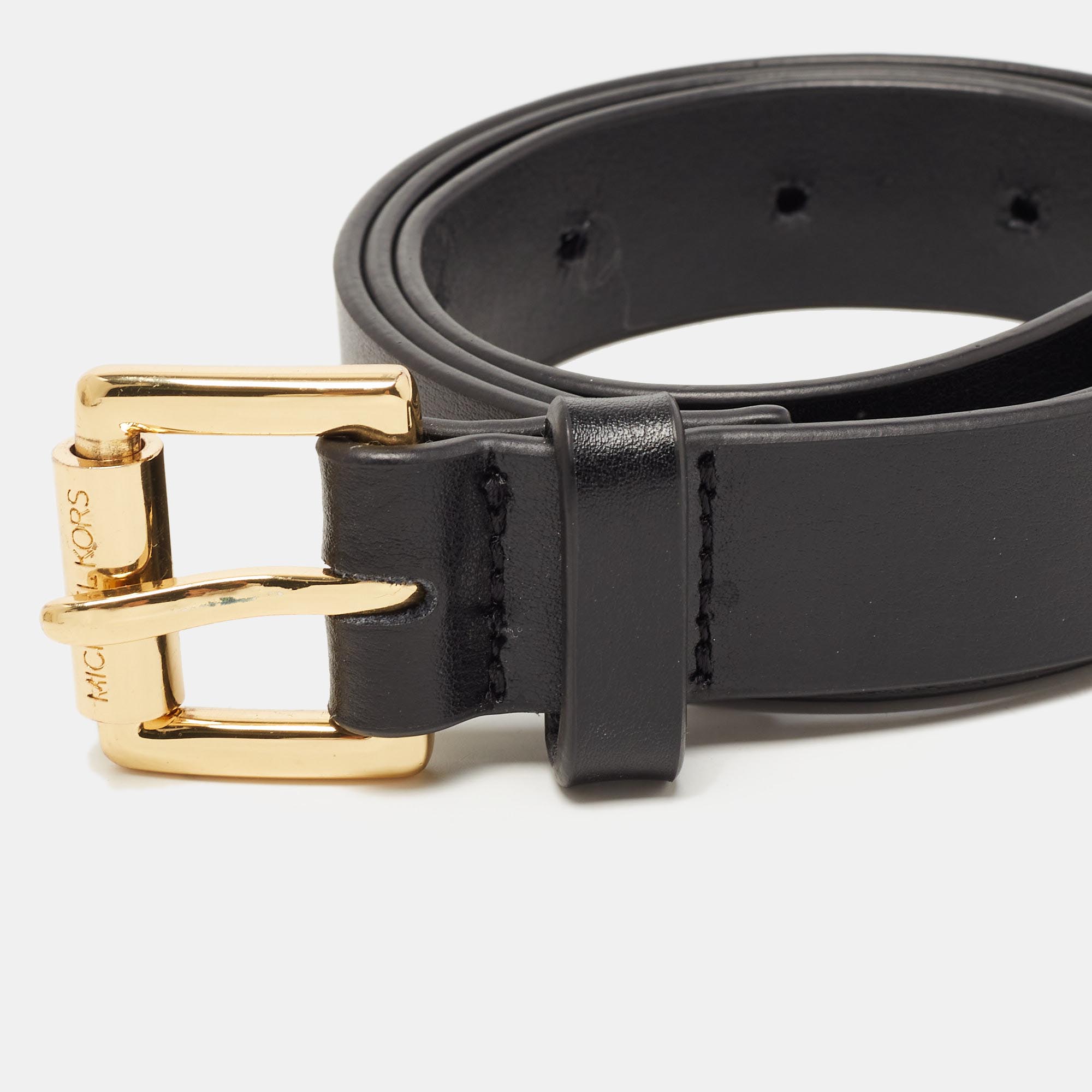 

Michael Kors Black Leather Buckle Belt