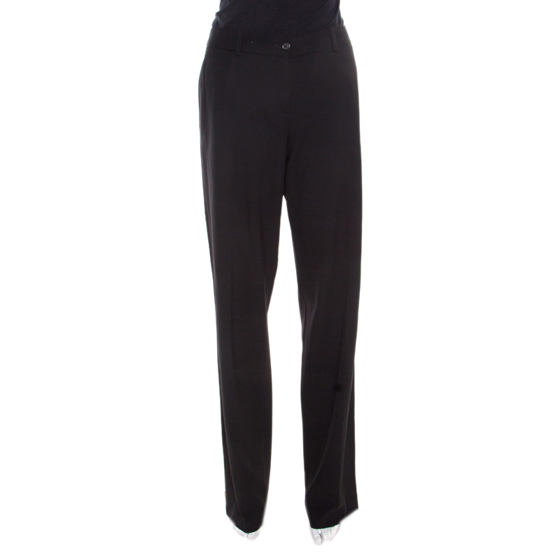 

Michael Kors Black Wool Straight Fit Tailored Trousers
