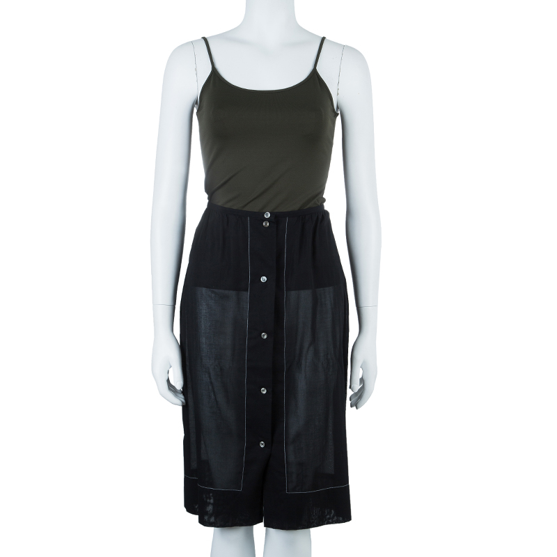 

Michael Kors Black Button Front Skirt