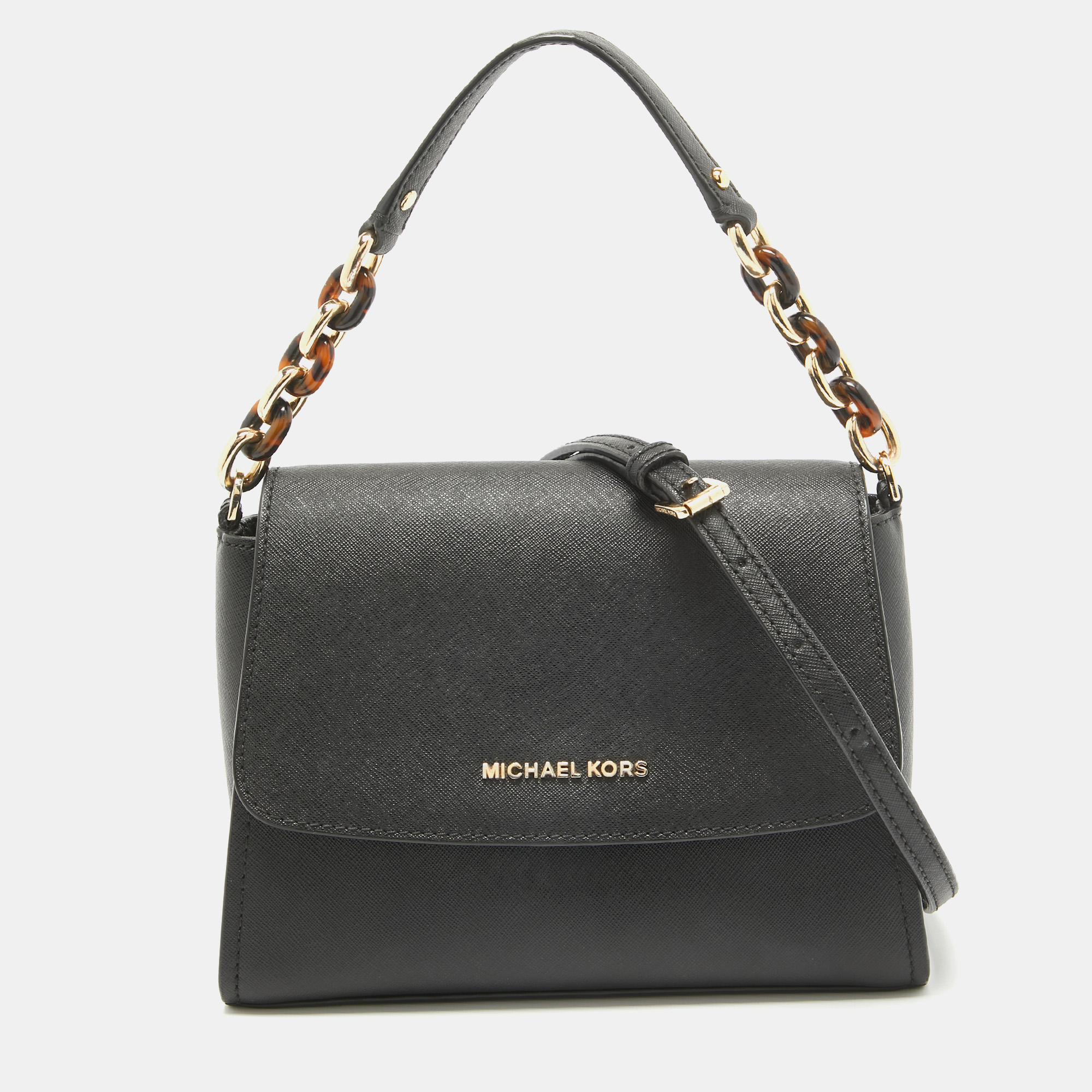 

Michael Kors Black Saffiano Leather Sofia Top Handle Bag