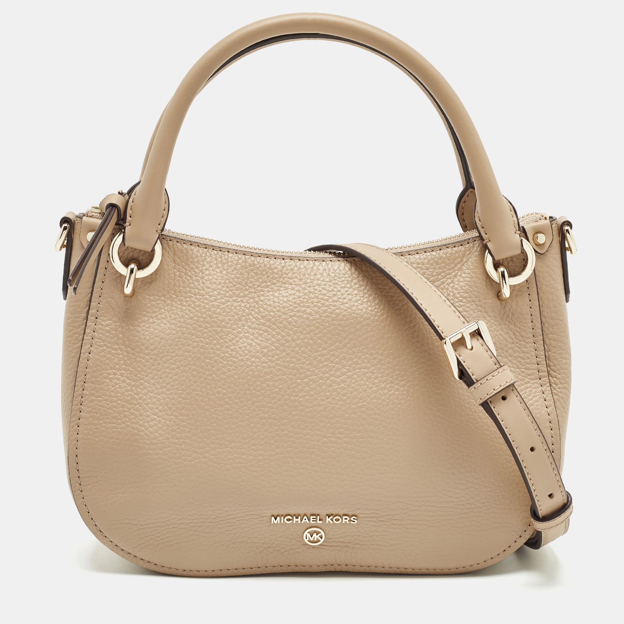 

Michael Kors Beige Leather Harper Messenger Bag