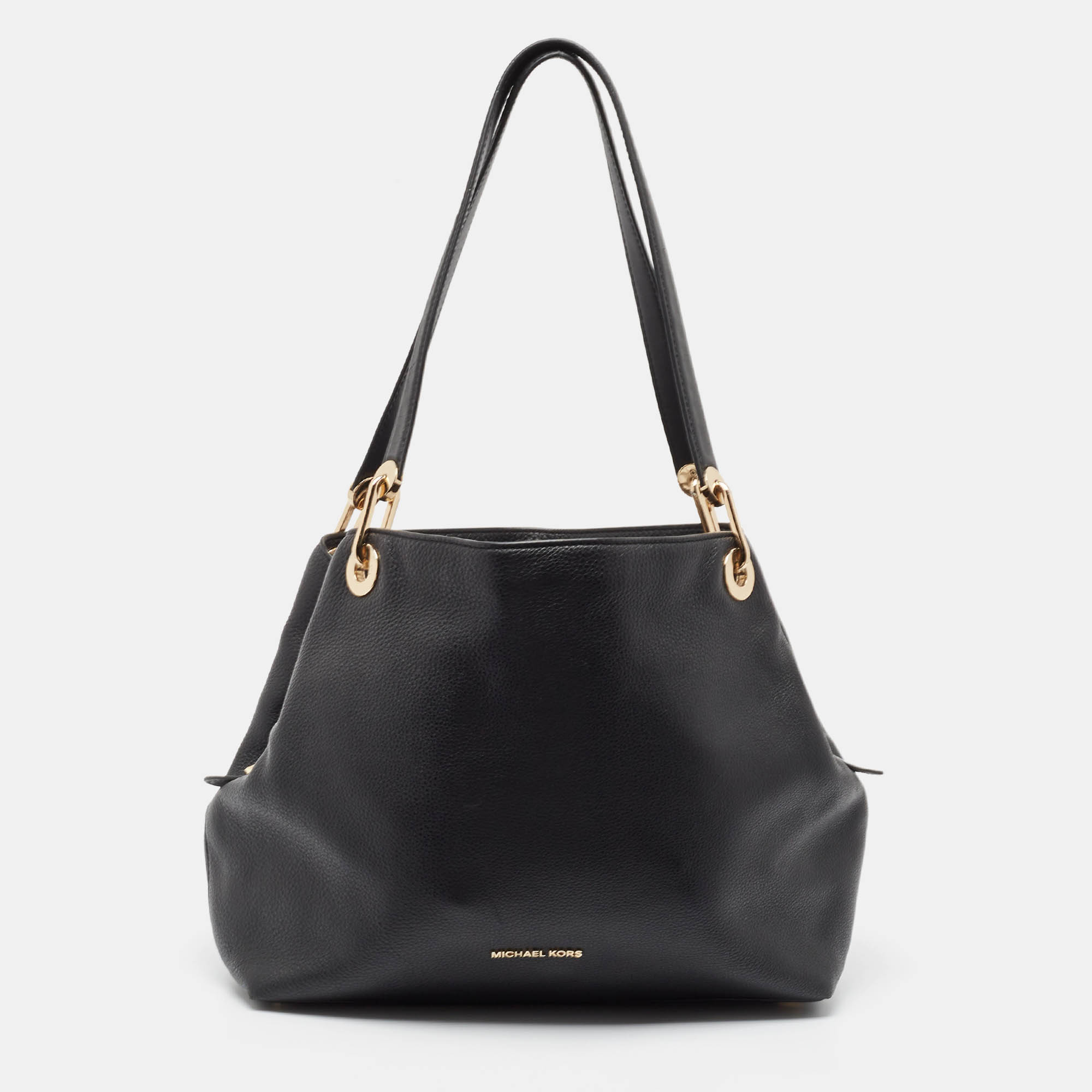 

Michael Kors Black Leather  Raven Shoulder Bag