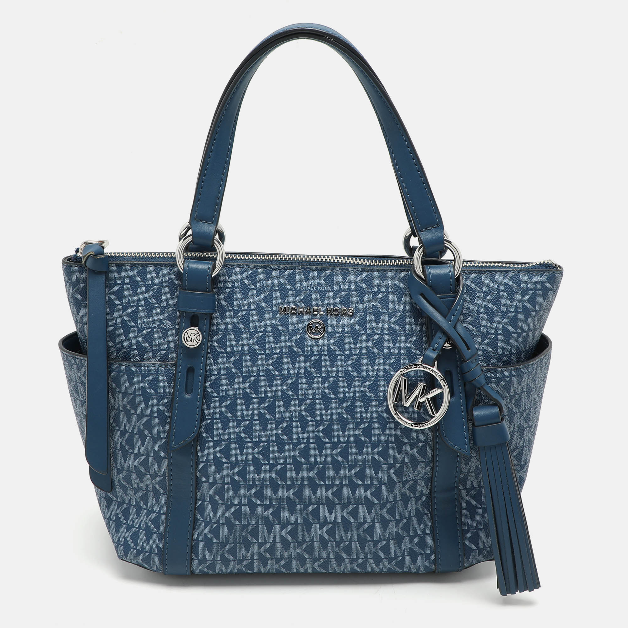 Michael kors satchel blue hotsell