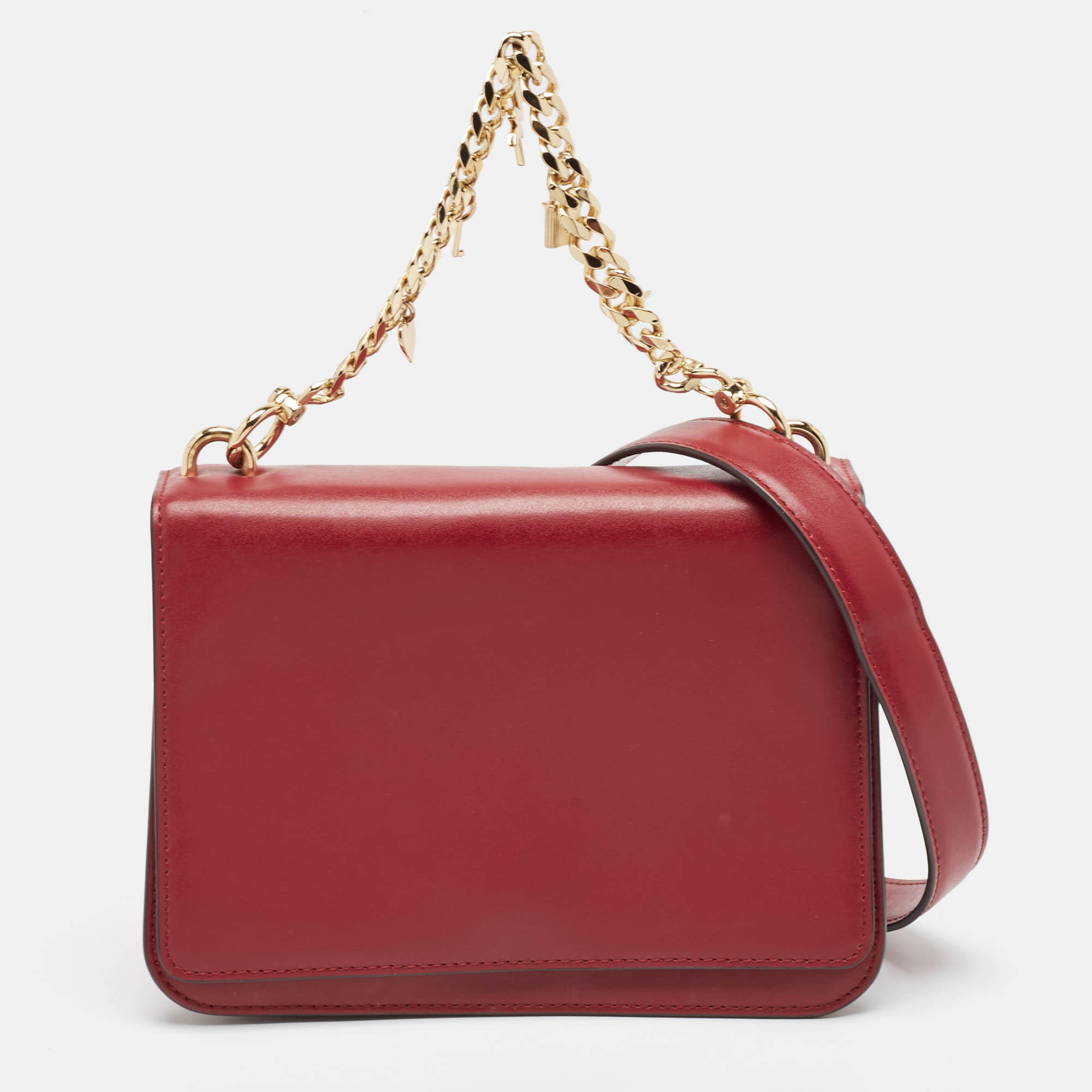 

Michael Kors Red Faux Leather Flap Shoulder Bag