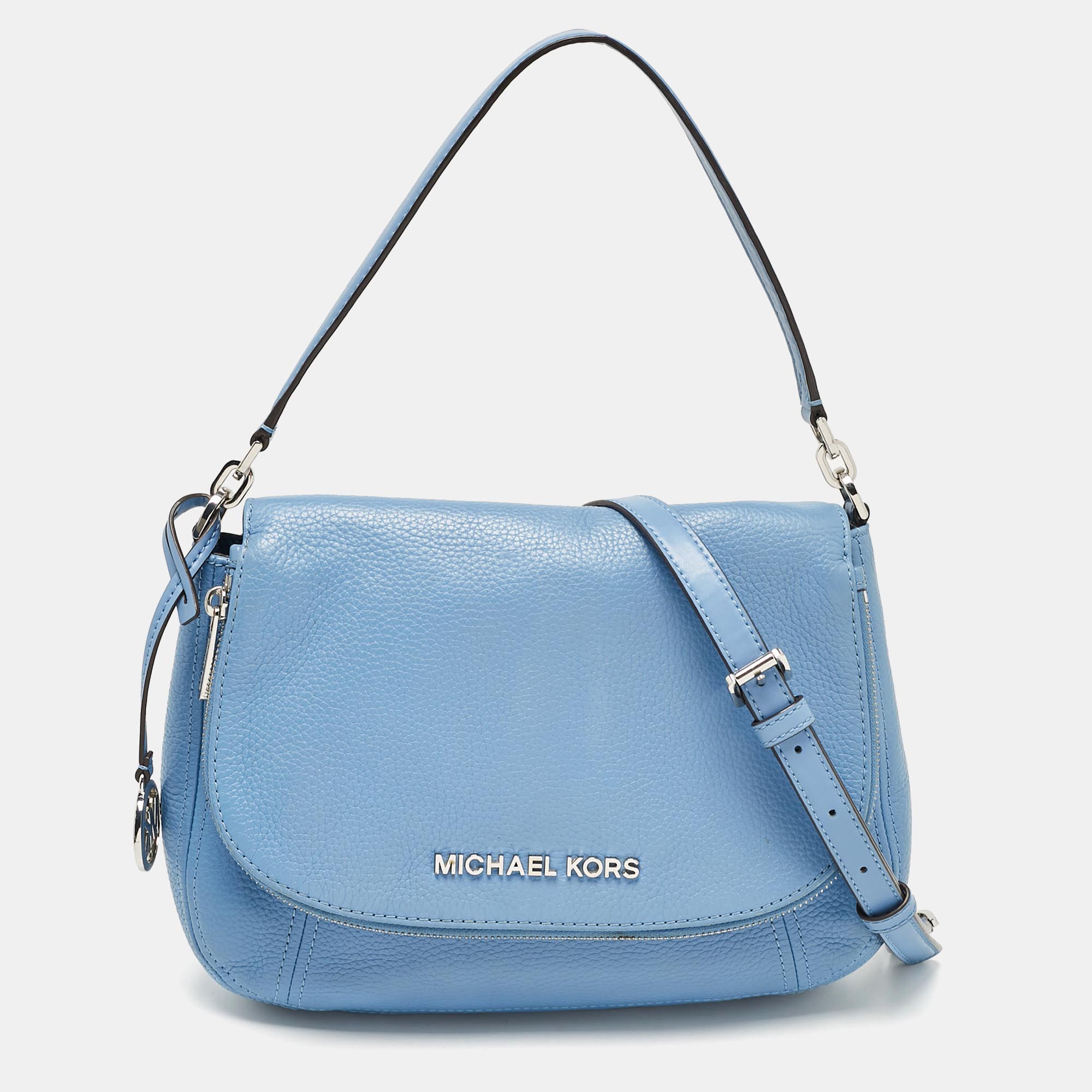 

Michael Kors Light Blue Leather  Bedford Top Handle Bag