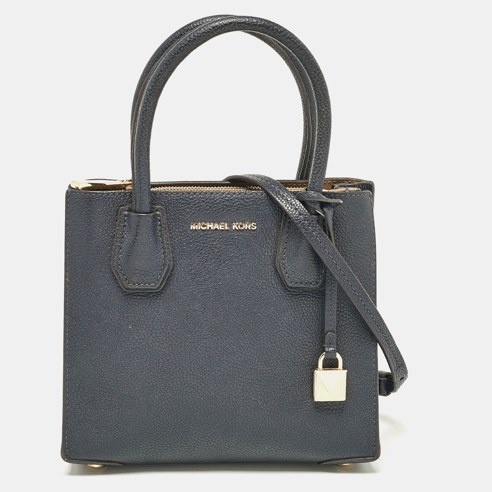 

Michael Kors Navy Blue Leather  Mercer Tote