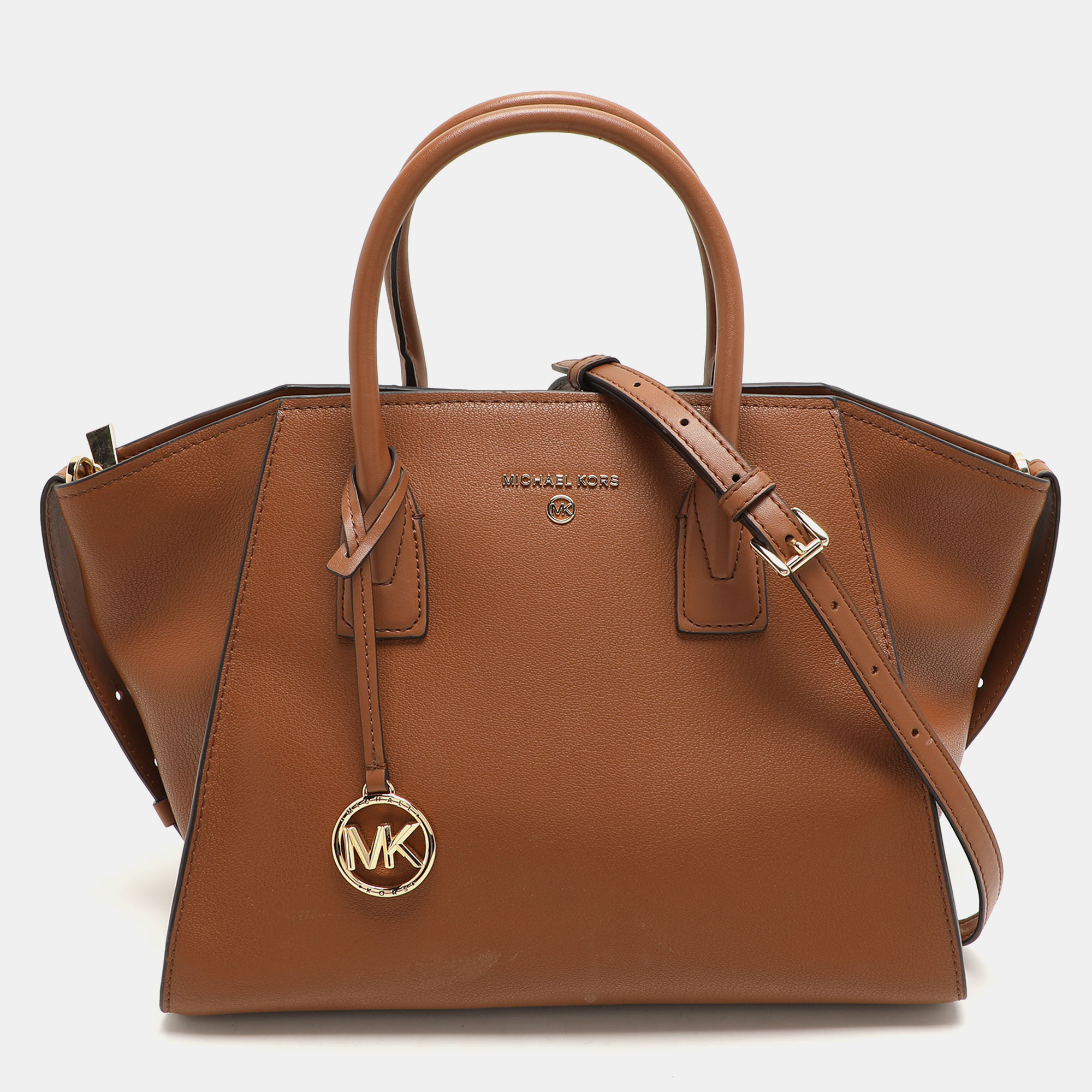 

Michael Kors Brown Leather  Avril Satchel