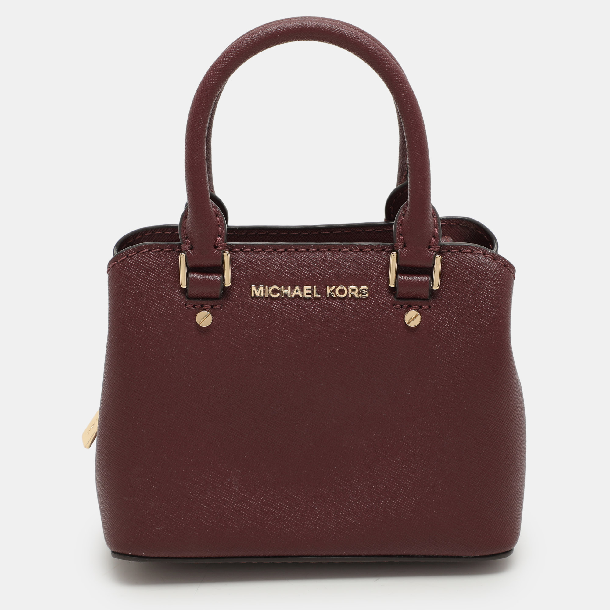 

Michael Kors Burgundy Leather  Savannah Satchel