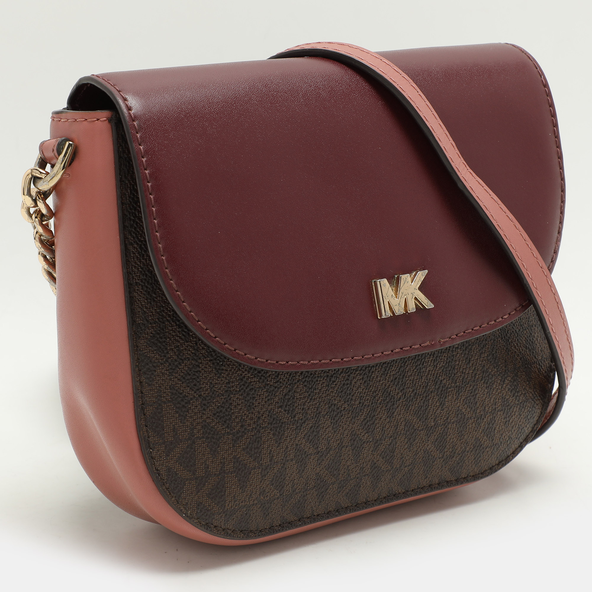 Michael Kors Multicolor Signature Coated Canvas and Leather Shoulder Bag 