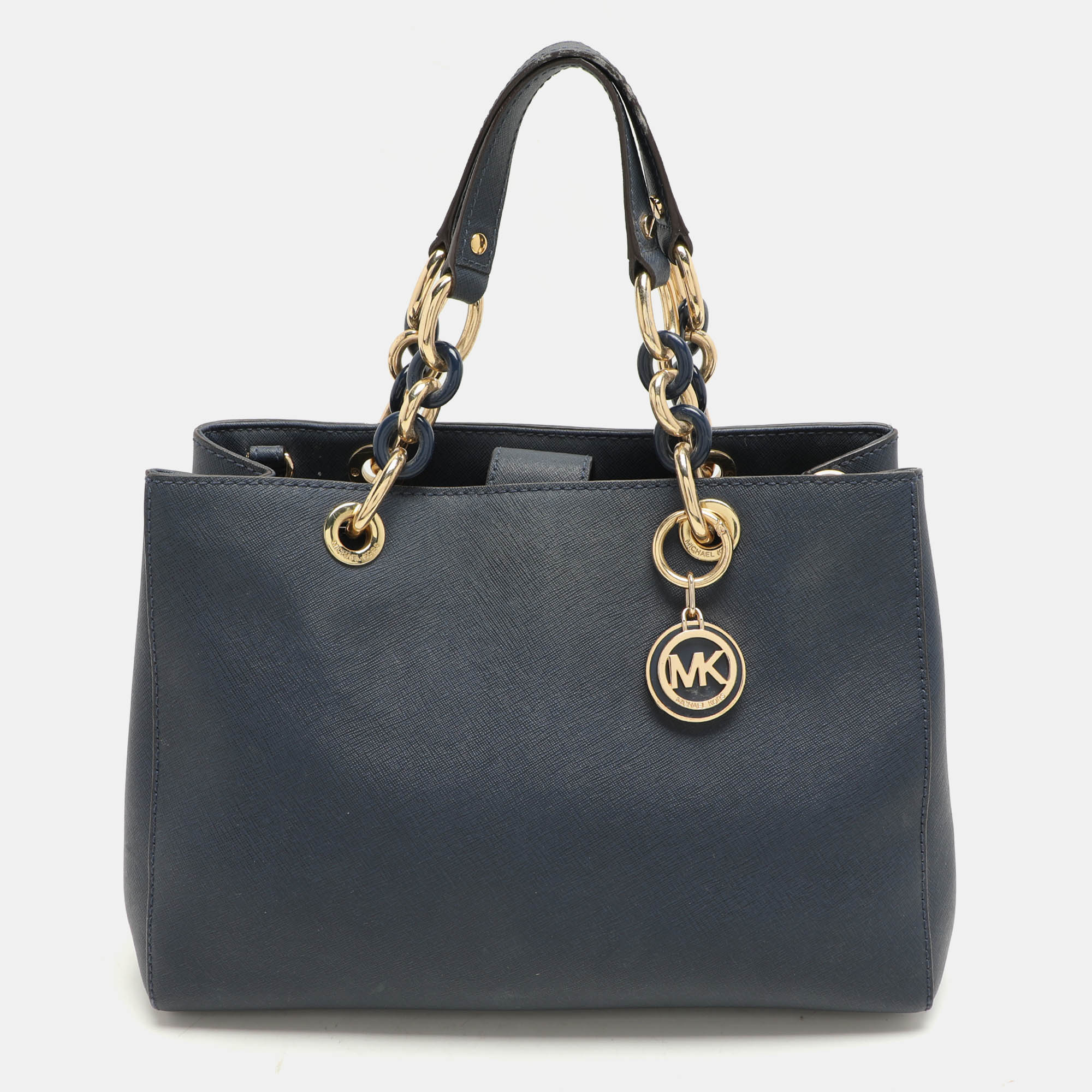 

Michael Kors Blue Saffiano Leather  Cynthia Tote