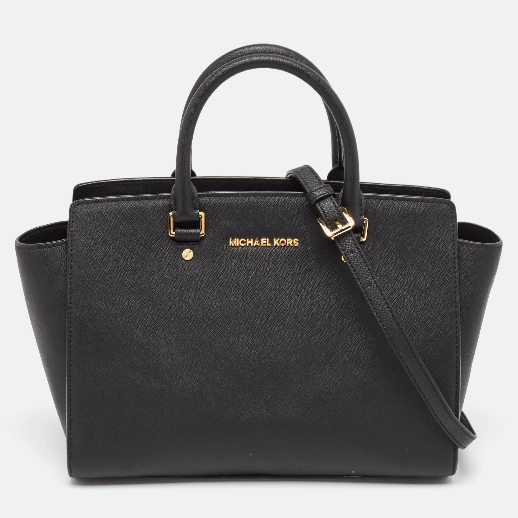 

Michael Kors Black Leather Large Selma Tote