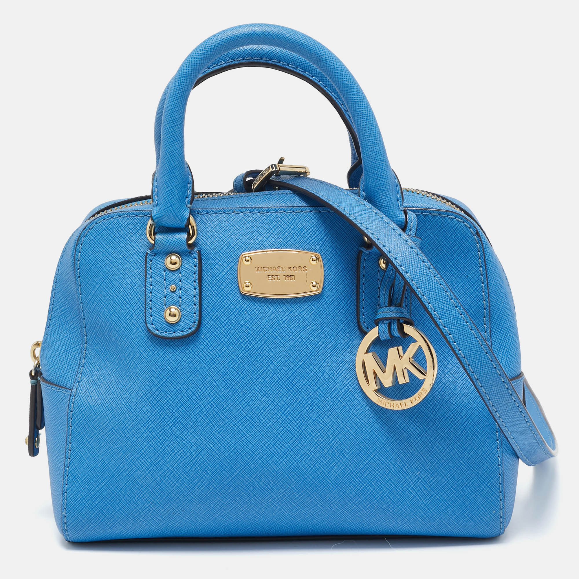 

Michael Kors Blue Leather Dome Satchel