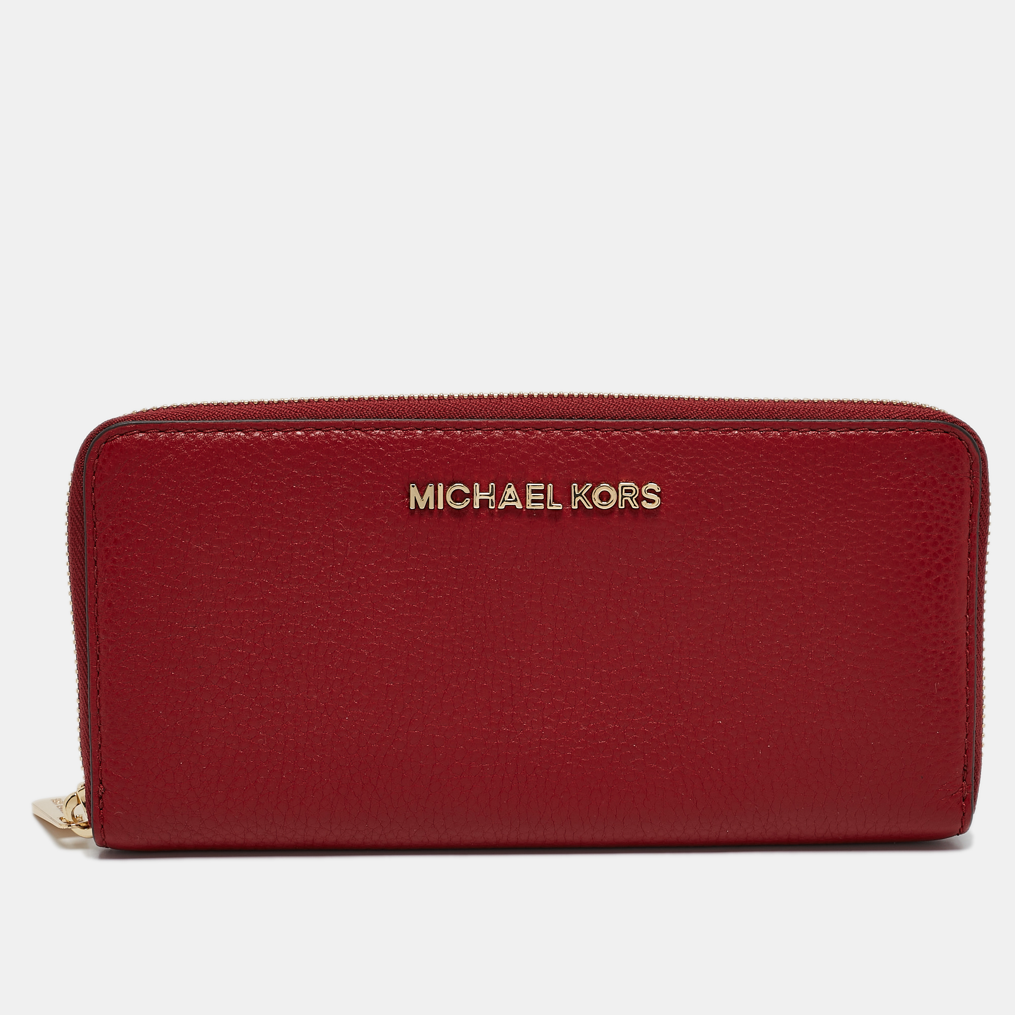 

Michael Kors Red Leather Zip Continental Wallet